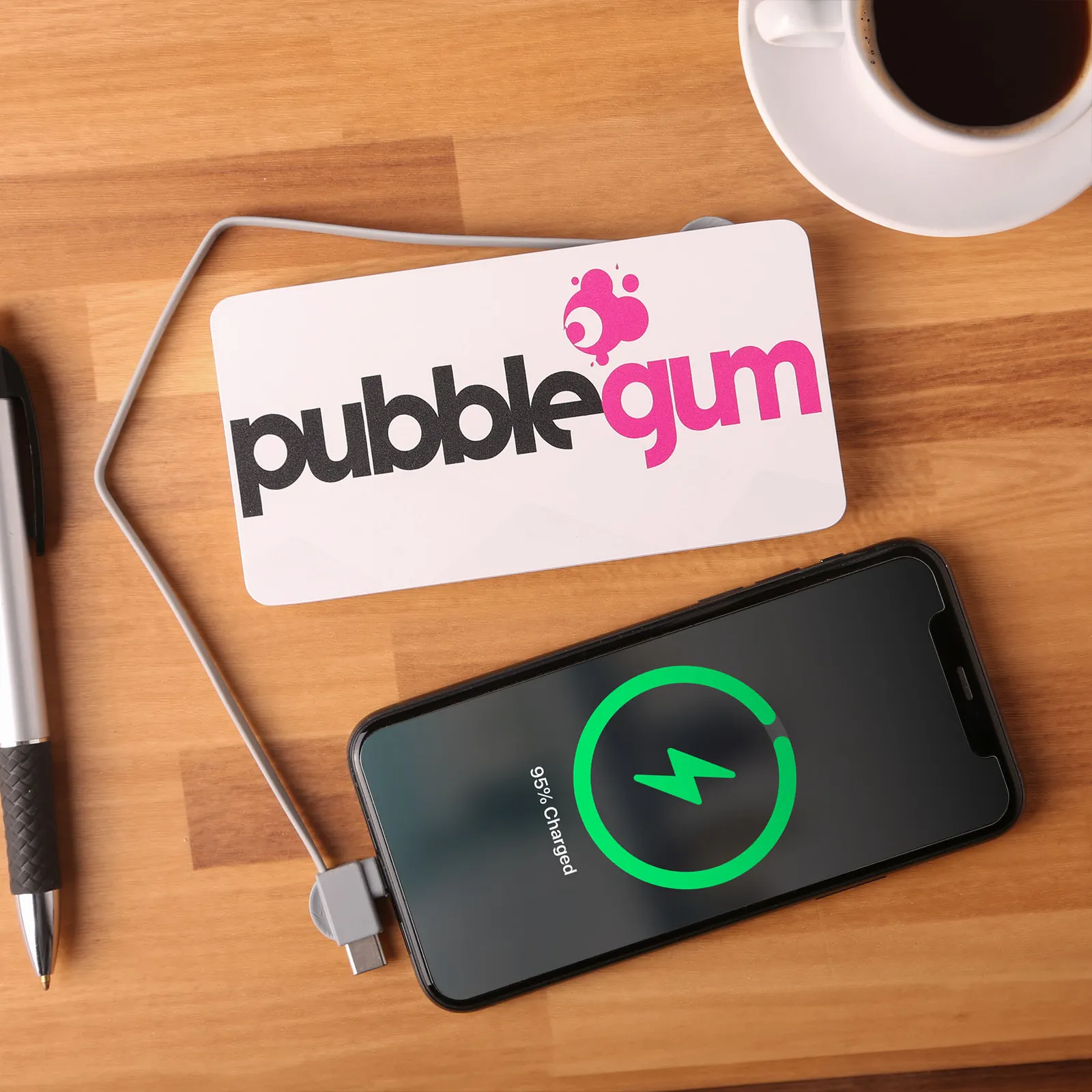 Power Bank Wireless Charging with Cable - 5000 mAh