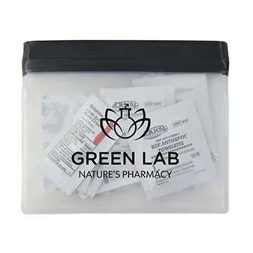 First Aid Kit PEVA Waterproof with Ziplock Closure - 5 5/8 x 4 3/4 in