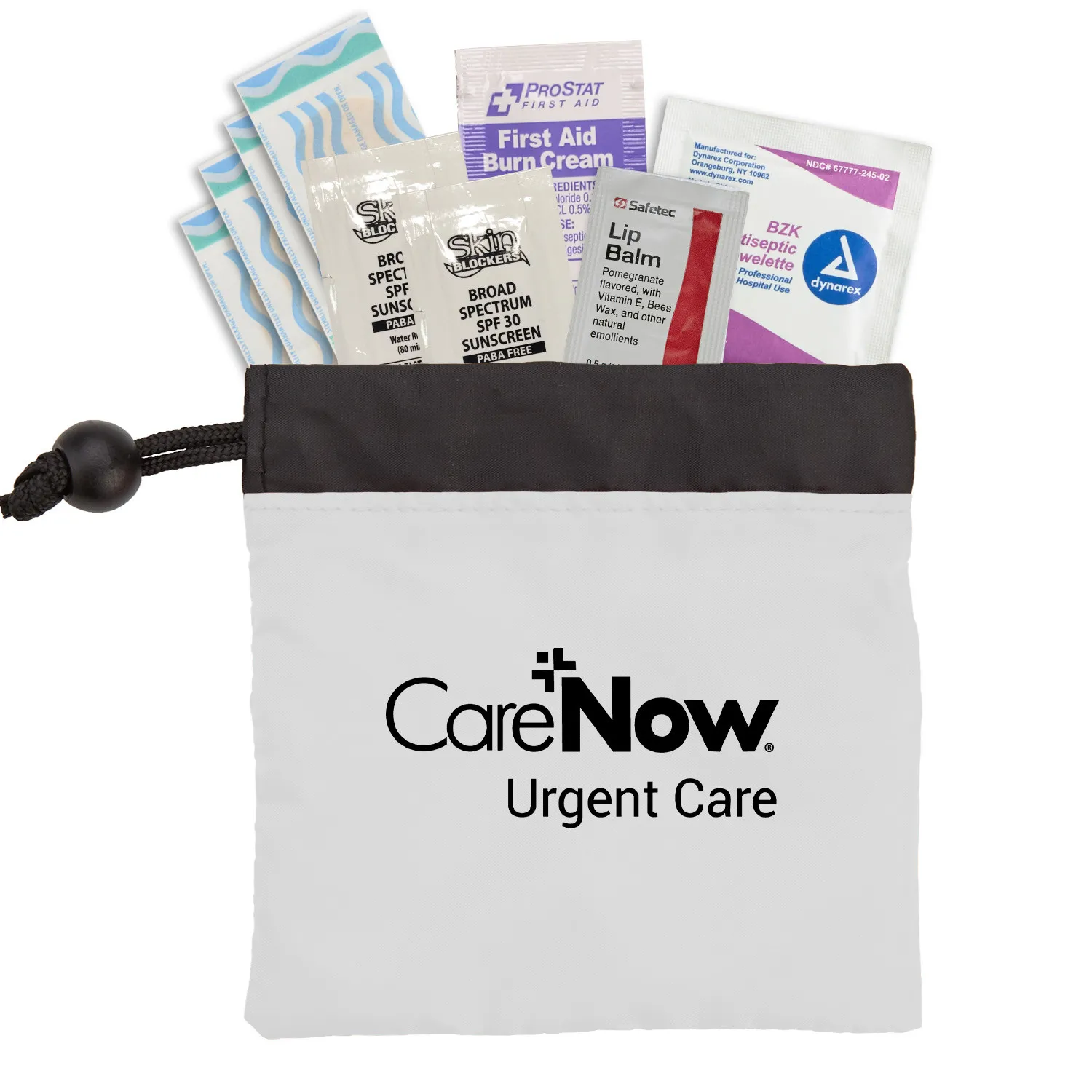 Sun Care Kit Nylon Cinch-Up Pouch - 5 x 5 x 1/2 in