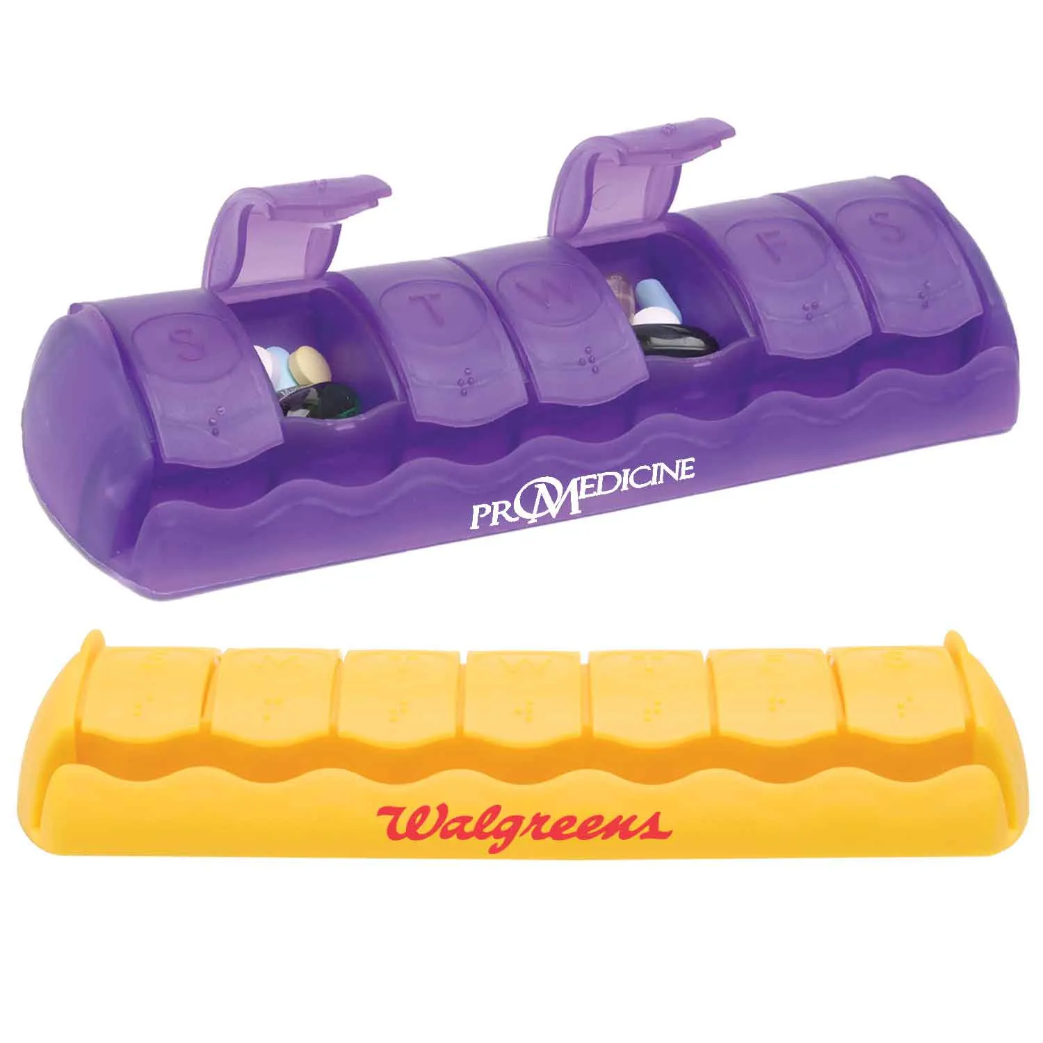 Pill Organizer 7-Day with Rounded Compartments - 7 x 2.5 in