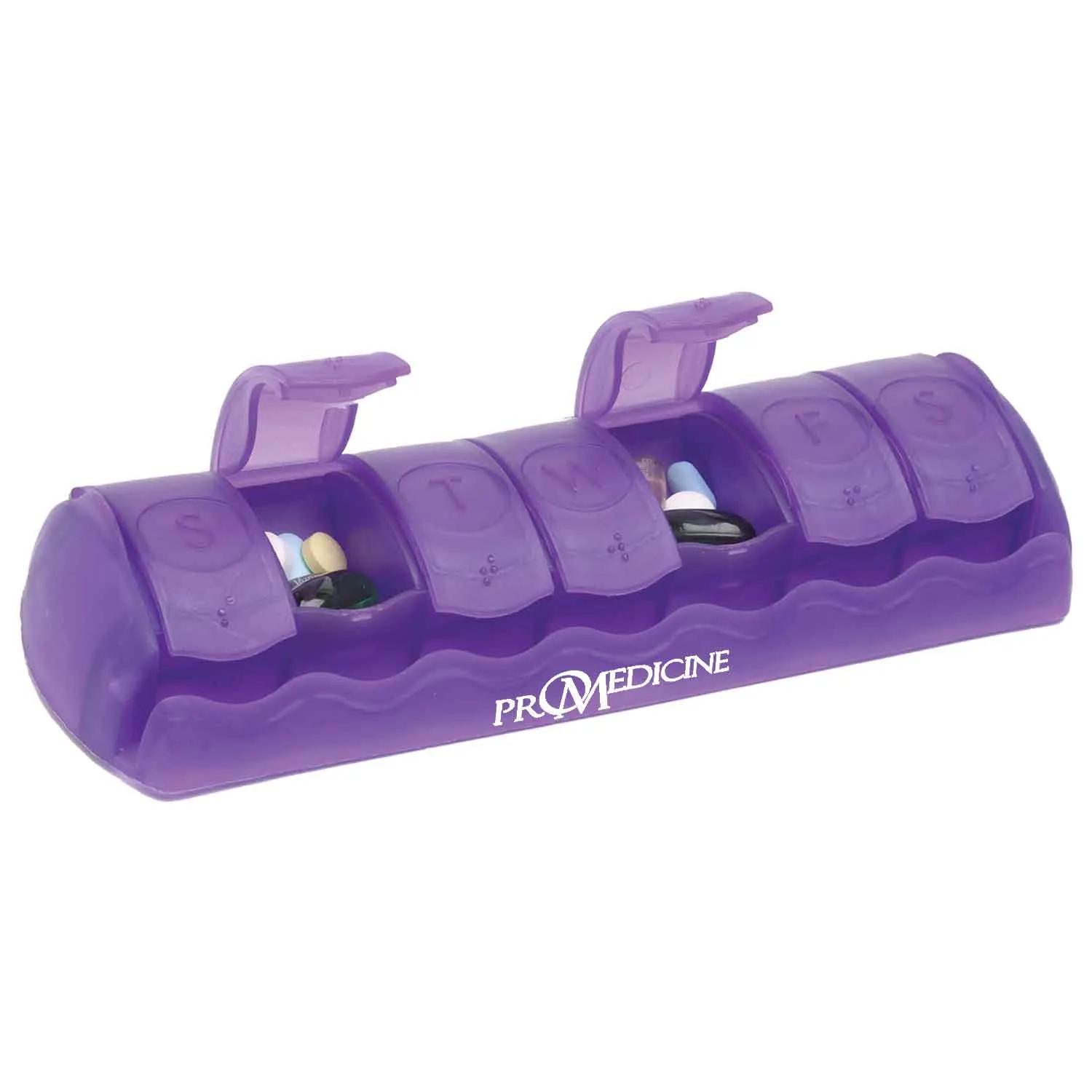 Pill Organizer 7-Day with Rounded Compartments - 7 x 2.5 in - product view 6