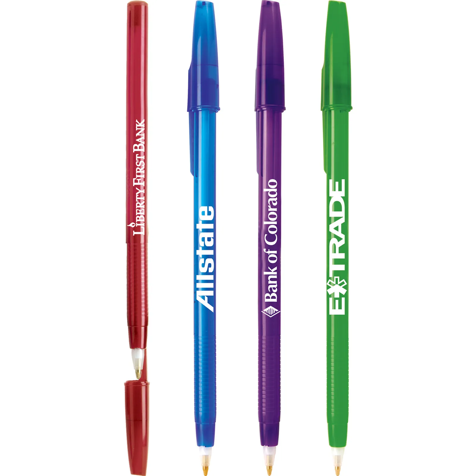 Stick Pen Translucent with Ridged Grip - 5.8 in