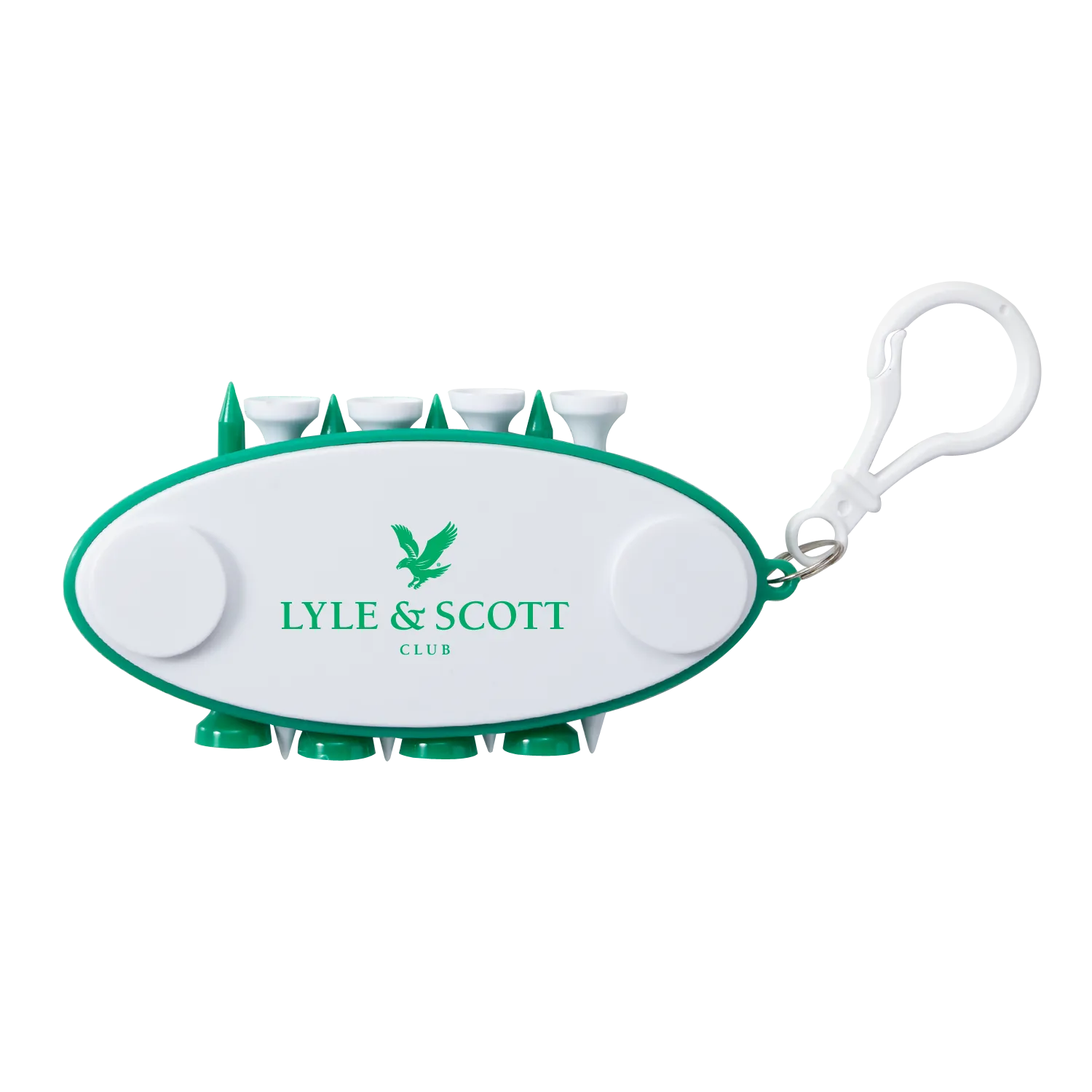 Golf Tee Carrier Oval with Ball Markers - 4 1/4 in