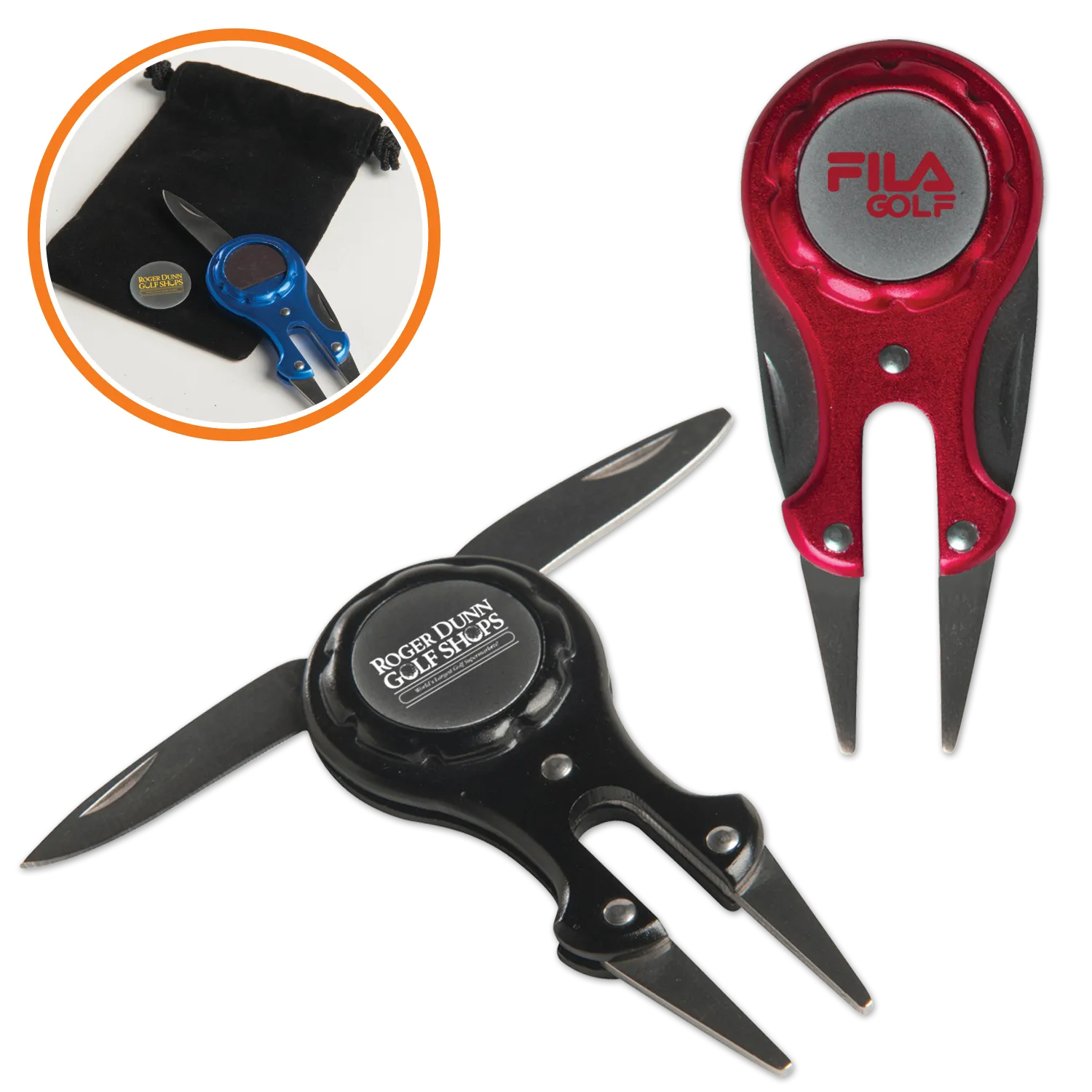 Divot Repair Tool Aluminum Multi-Function - 2 3/4 in