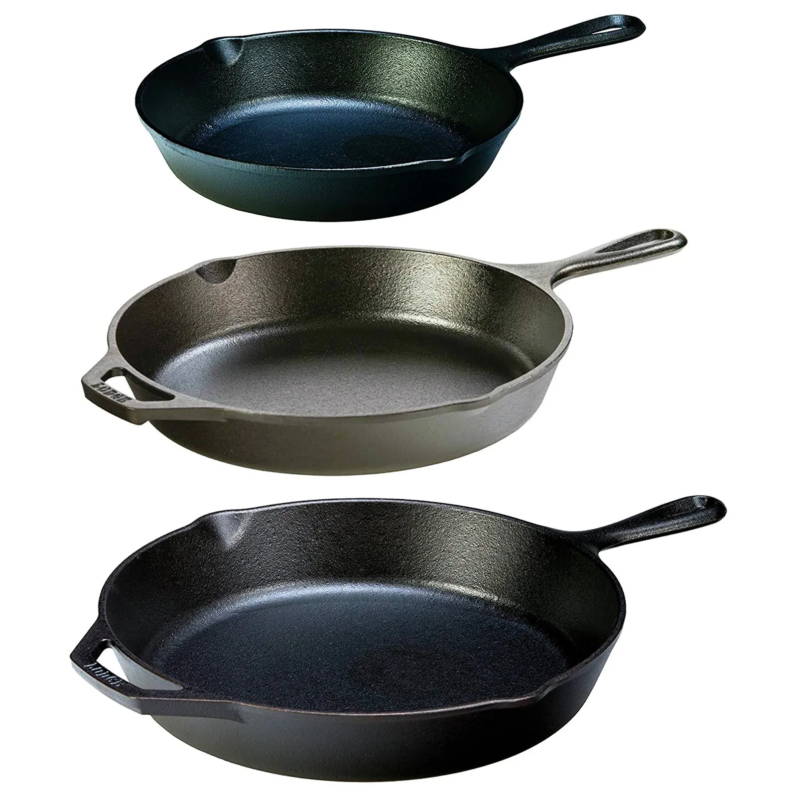 Lodge Cast Iron Skillet Bundle - 8, 10.25, 12 in