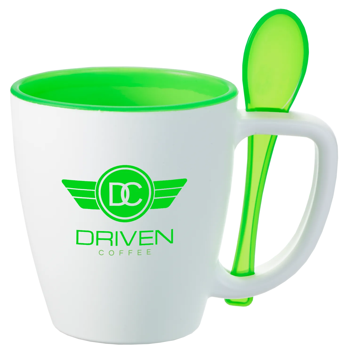 Insulated Mug with Built-In Spoon Handle - 14 oz - product view 3