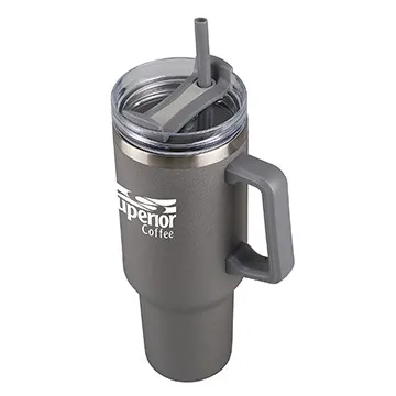 Stainless Steel Tumbler with Straw and Slide Lid - 40 oz - product view 13