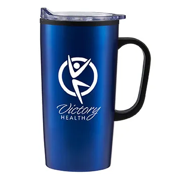 Stainless Steel Travel Mug with Slide Lid - 20 oz - product view 7