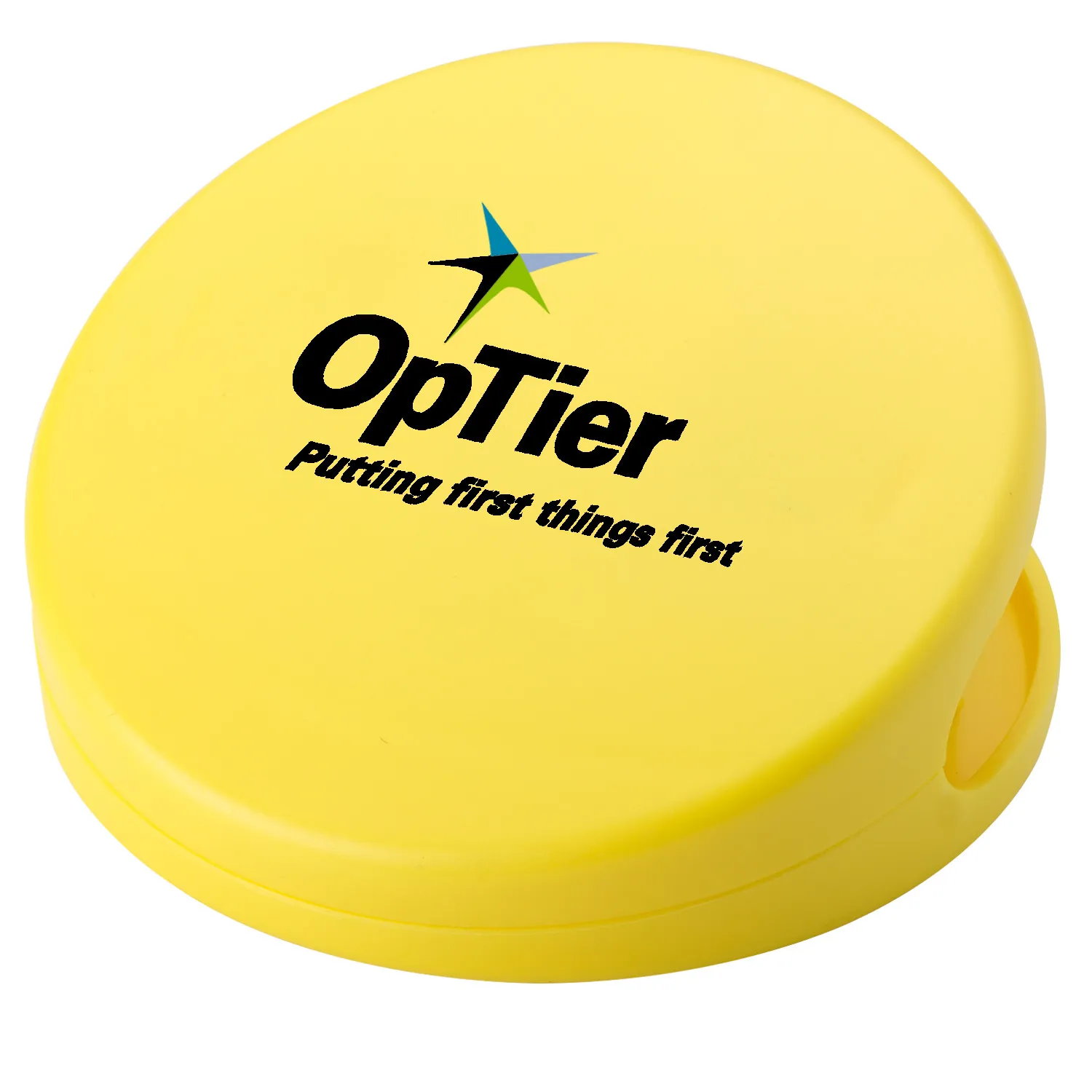 Round Plastic Clip with Double Metal Springs - 3 in