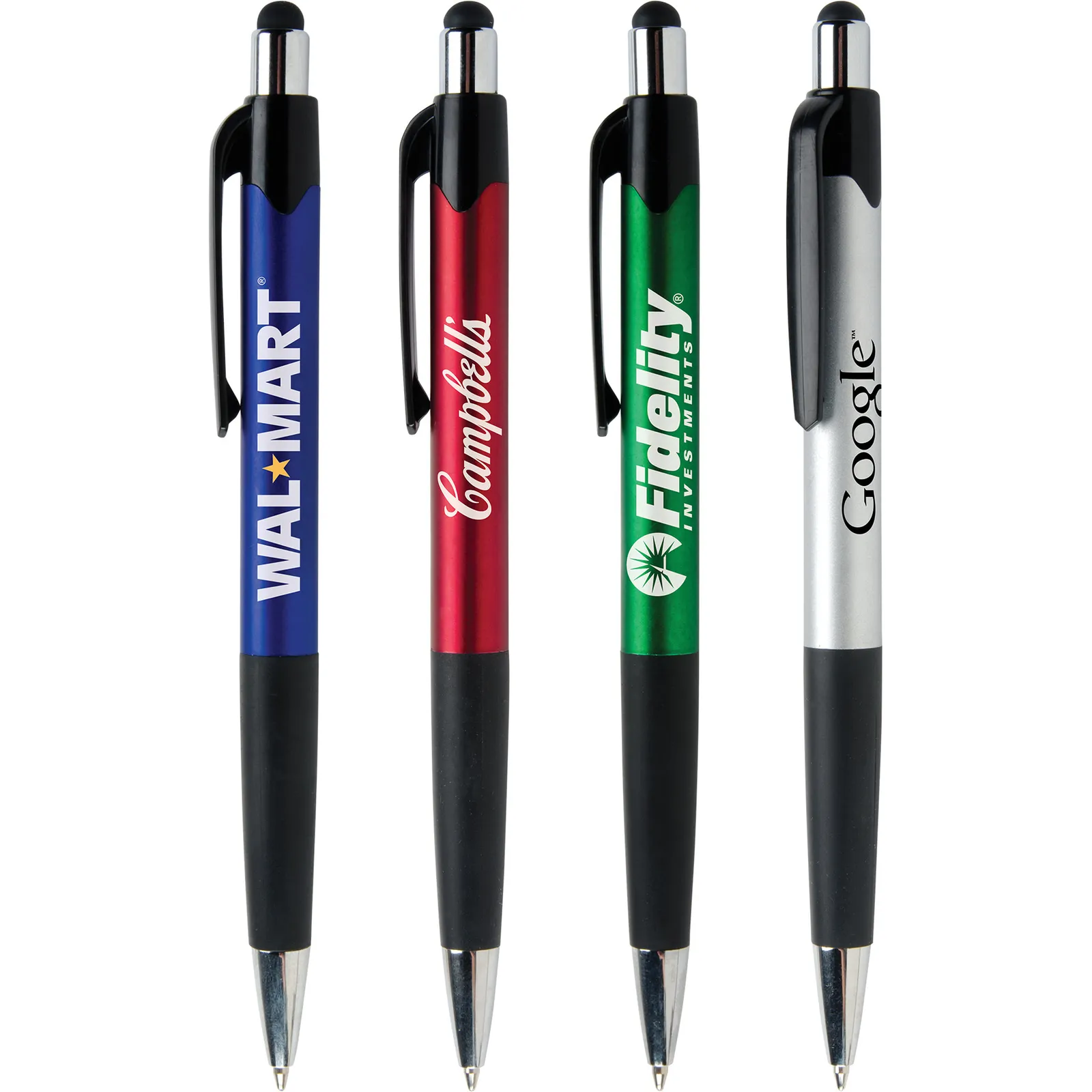 Stylus Pen with Metallic Barrel and Chrome Accents - product view 1