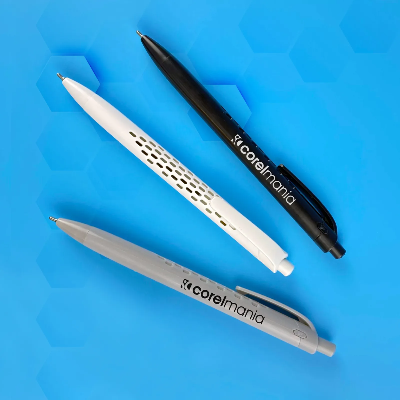 Pen Recycled ABS Geometric Pattern Jumbo Barrel