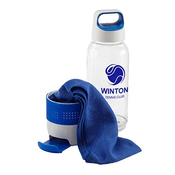 Water Bottle Tritan Cooling Towel Phone Stand - 17 oz - product view 2