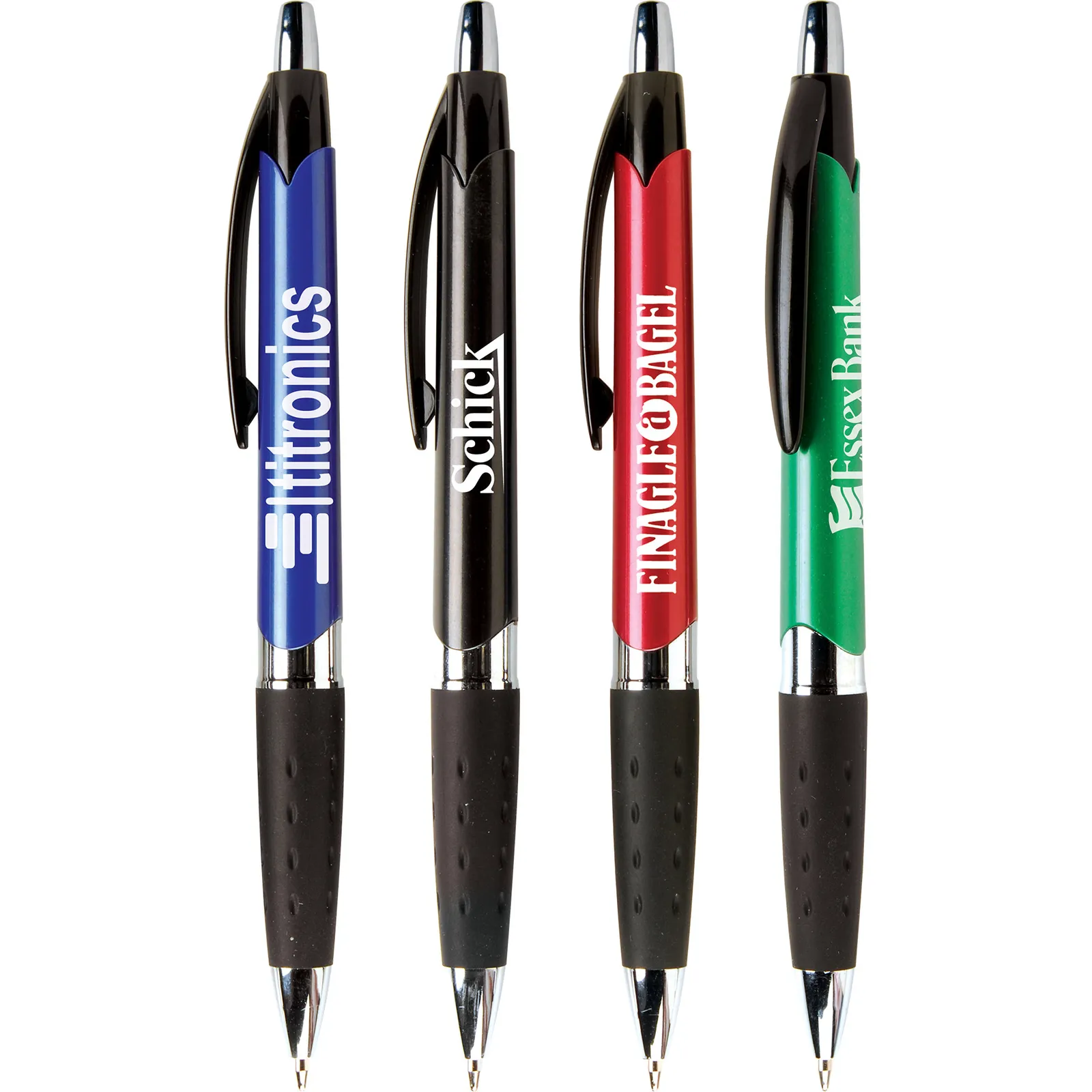 Pen Jumbo Barrel Pearlized Chrome Band Grip