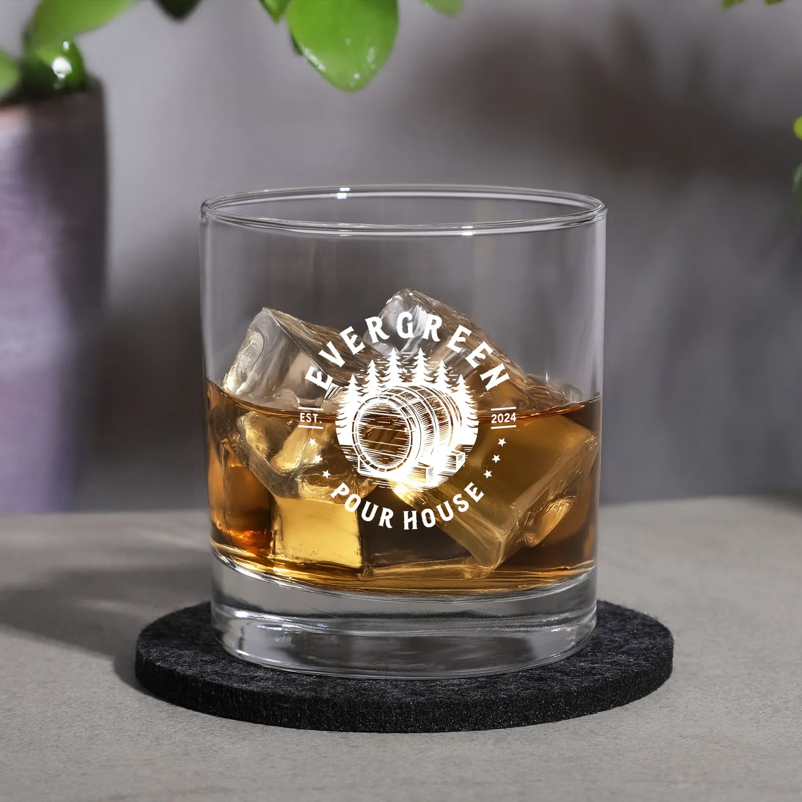 Whiskey Glass Heavy Base Wide Opening - 8 oz - product view 2