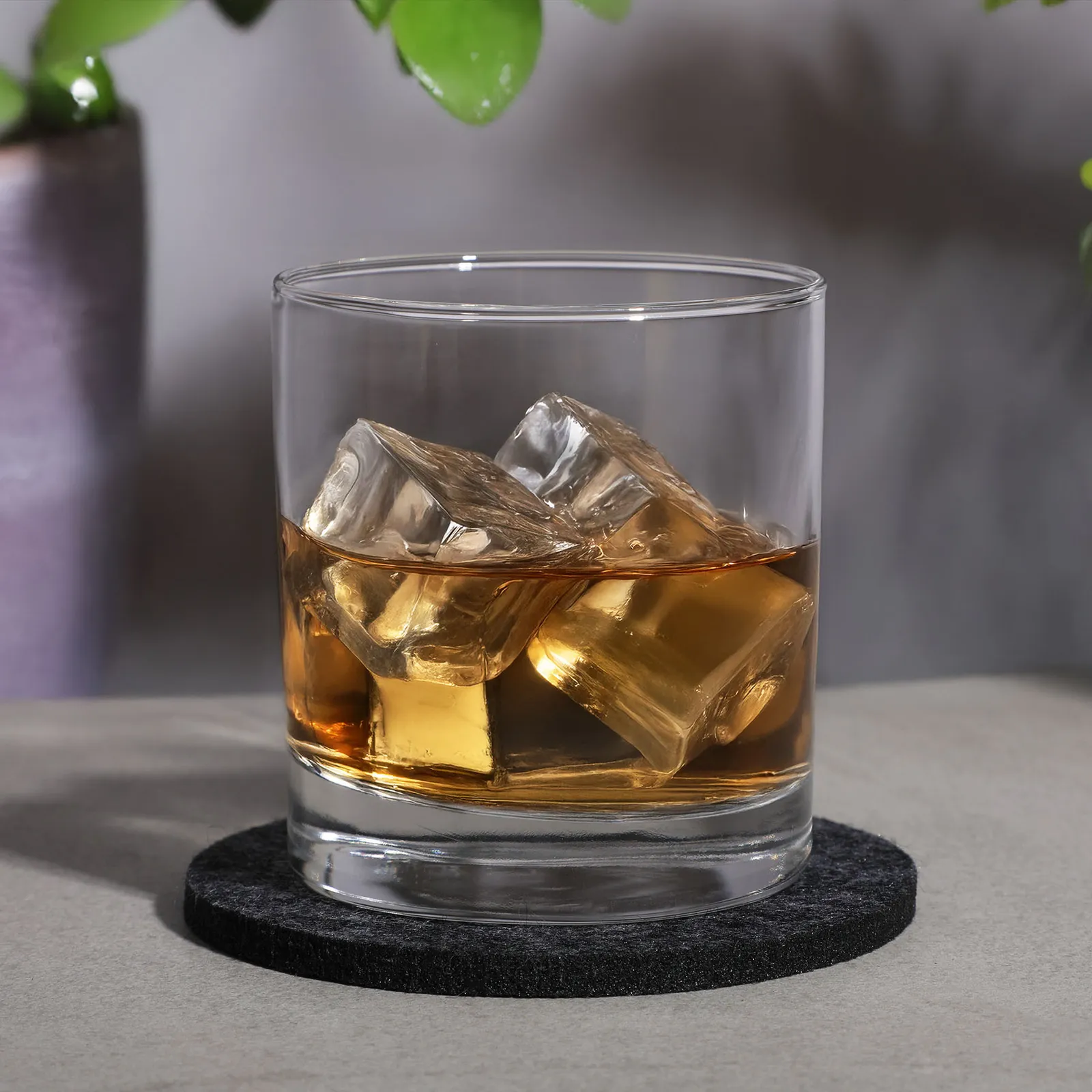 Whiskey Glass Heavy Base Wide Opening - 8 oz - blank view 5