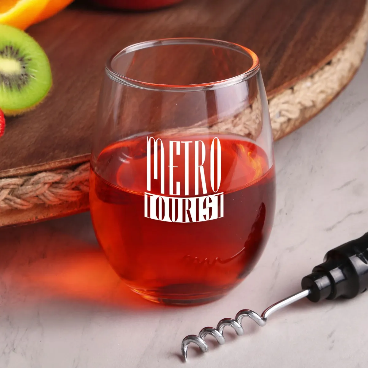 Libbey Stemless Wine Glass Tapered Clear - 9 oz