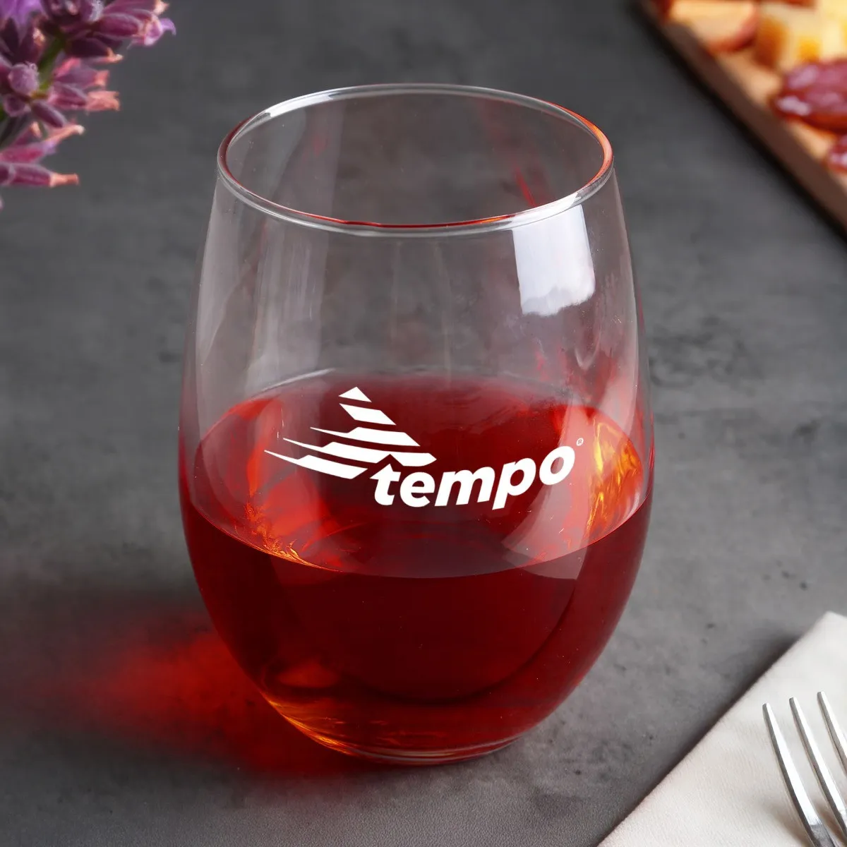 Stemless Wine Glass with Wide Brim - 21 oz