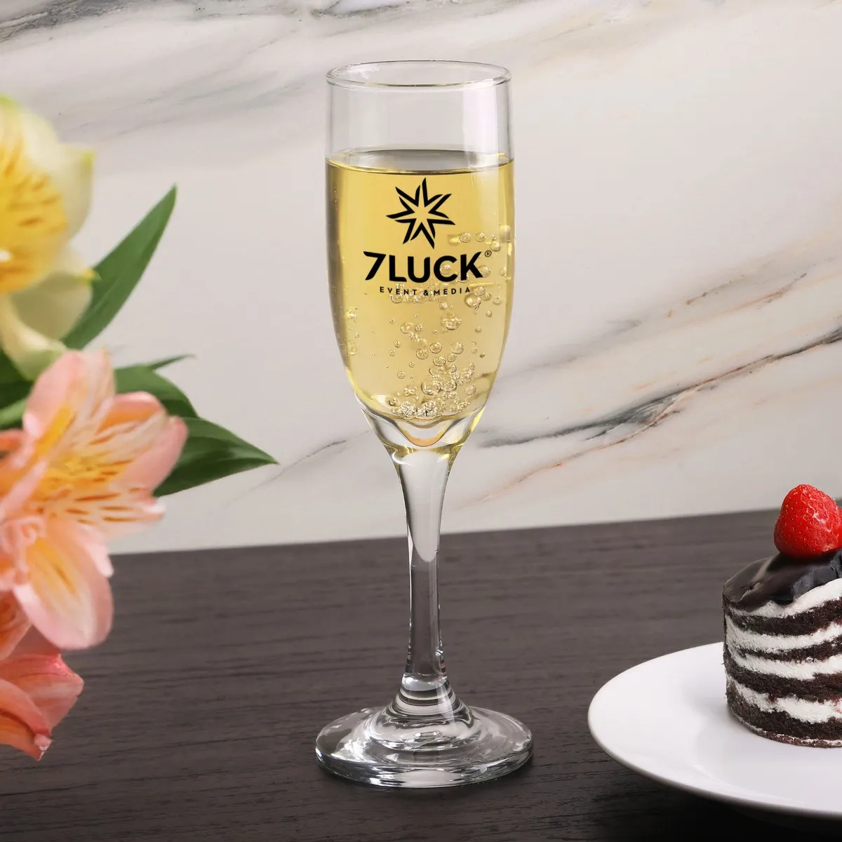 Champagne Flute with Long Stem - 6.25 oz