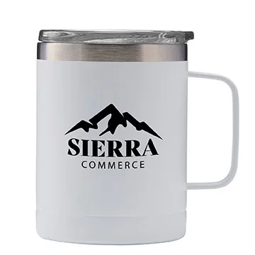 Powder Coated Camping Mug with Sip-Thru Lid - 14 oz - product view 8