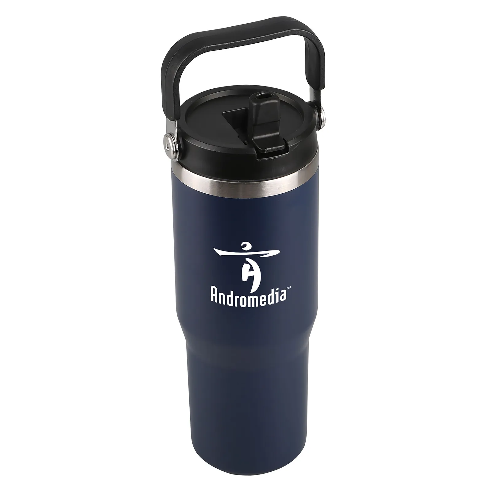 Insulated Tumbler with Flip-Up Straw - 30 oz - product view 3