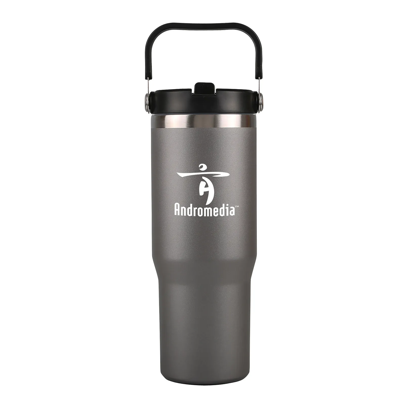 Insulated Tumbler with Flip-Up Straw - 30 oz - product view 7
