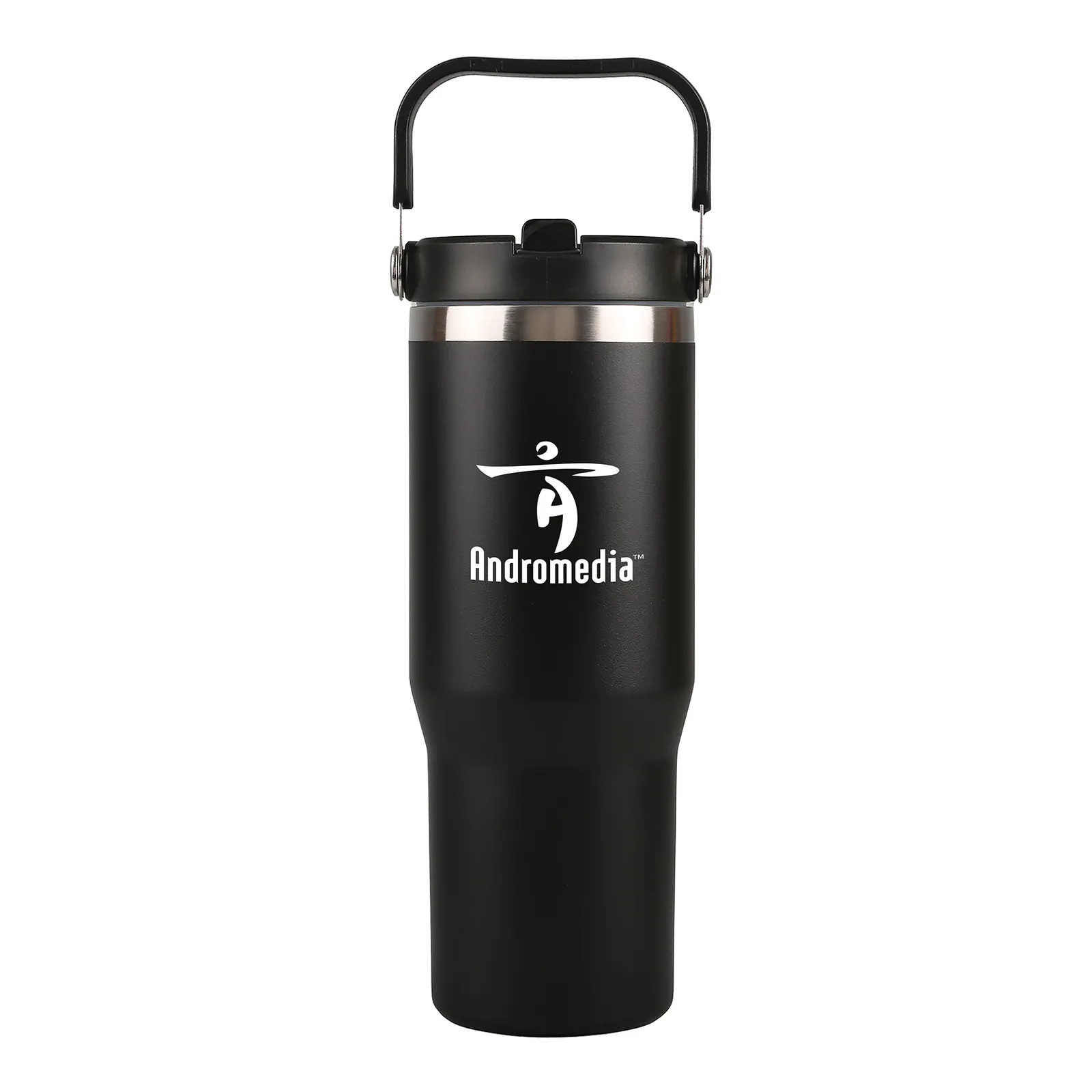 Insulated Tumbler with Flip-Up Straw - 30 oz - product view 9
