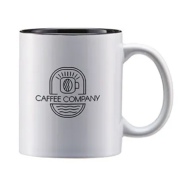 Ceramic Mug Speckled Design Contrasting Rim - 11 oz