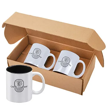 Ceramic Mugs Gift Set Speckled Contrasting Rim (2 Pack) - product view 3