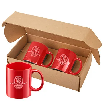 Ceramic Mugs Gift Set Speckled Contrasting Rim (2 Pack) - product view 5