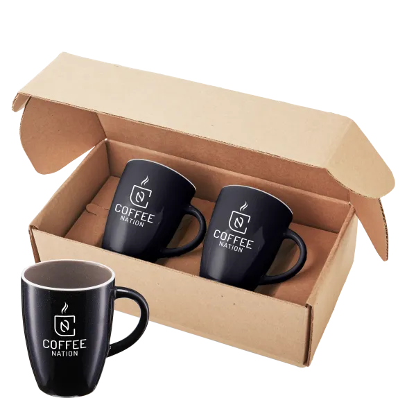 Ceramic Mugs Gift Set Pacific Speckled Design (2 Pack)