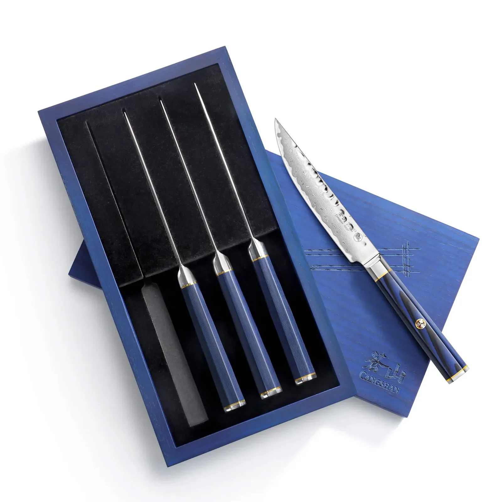 Cangshan Steak Knife Set X-7 Steel Ash Box (4 Pack)