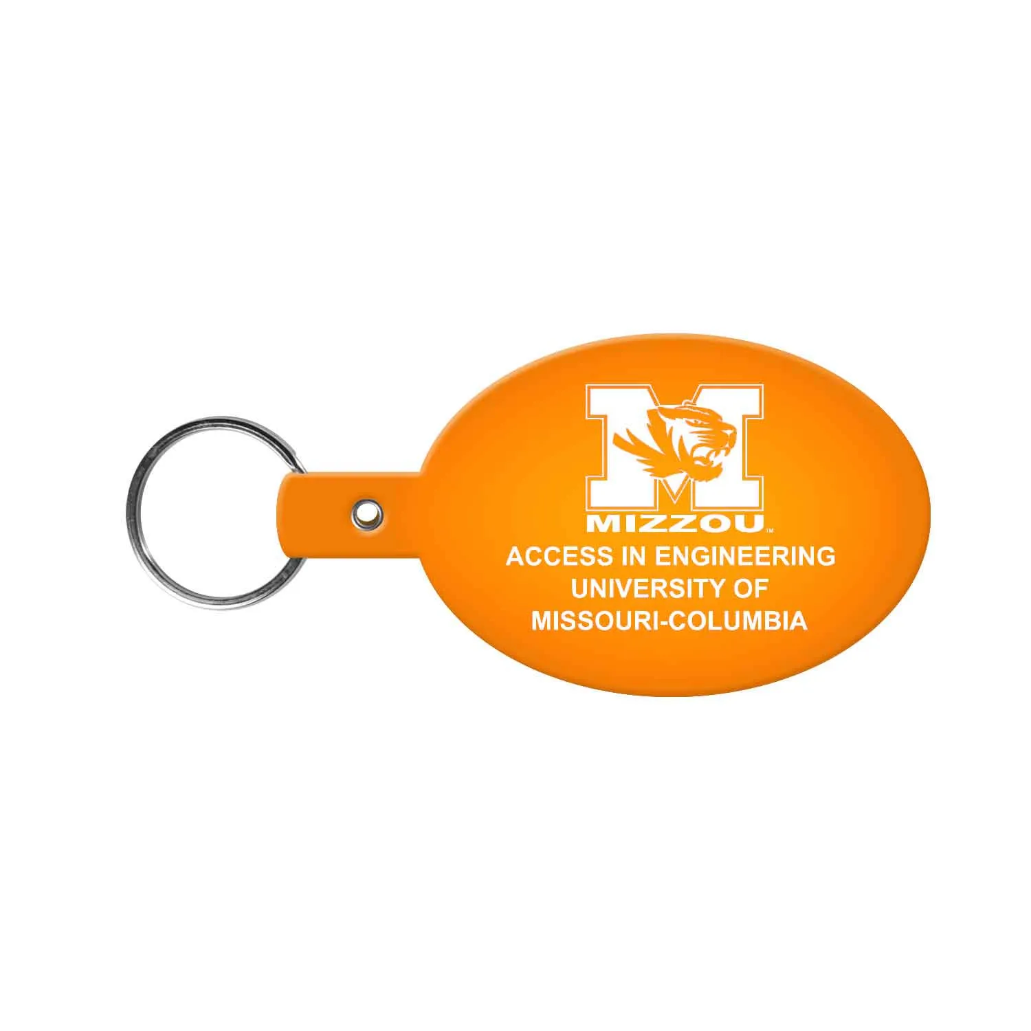 Custom Keychain Oval Flexible PVC - 3.125 in