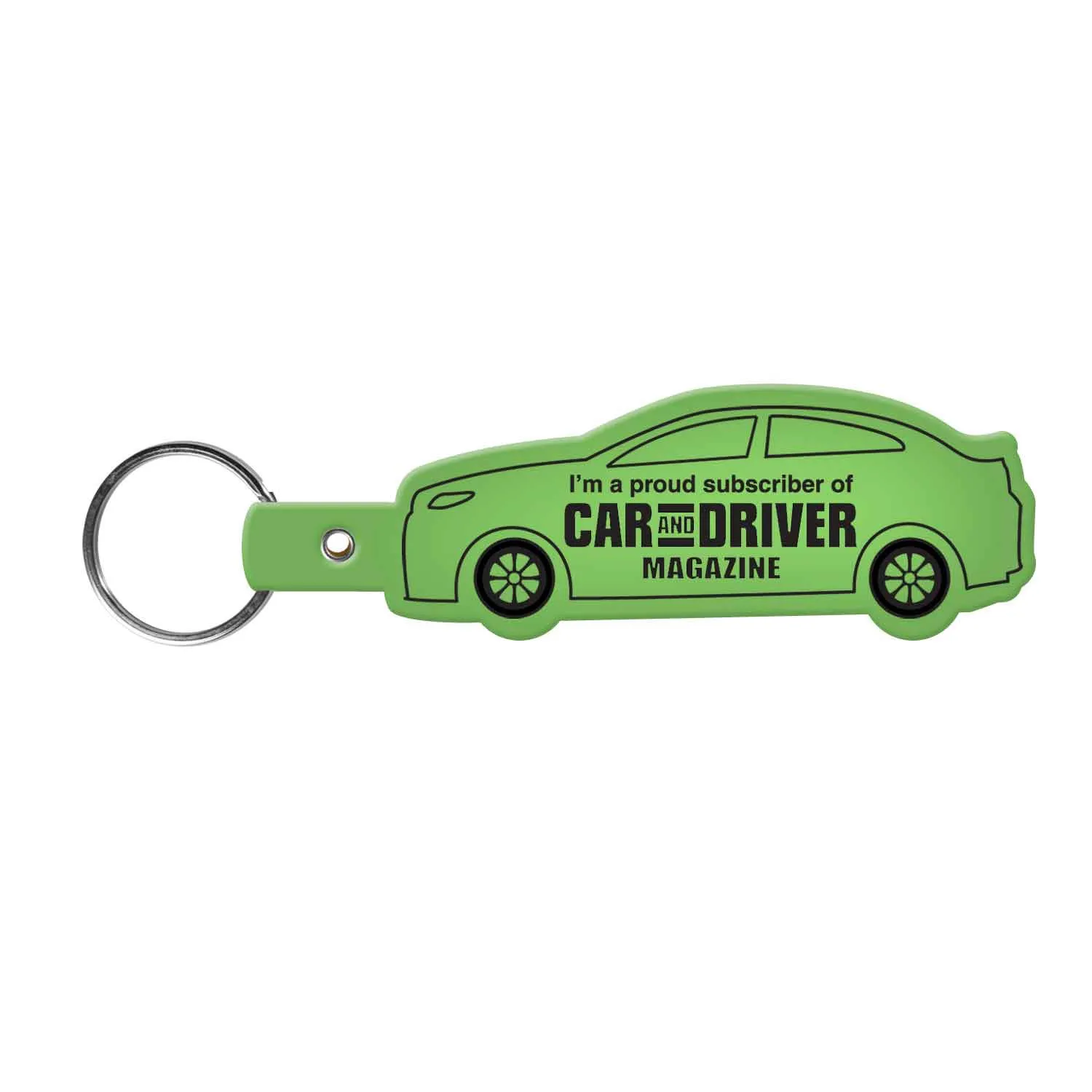 Custom Keychains Car Shape Flexible PVC - 3 5/8 in