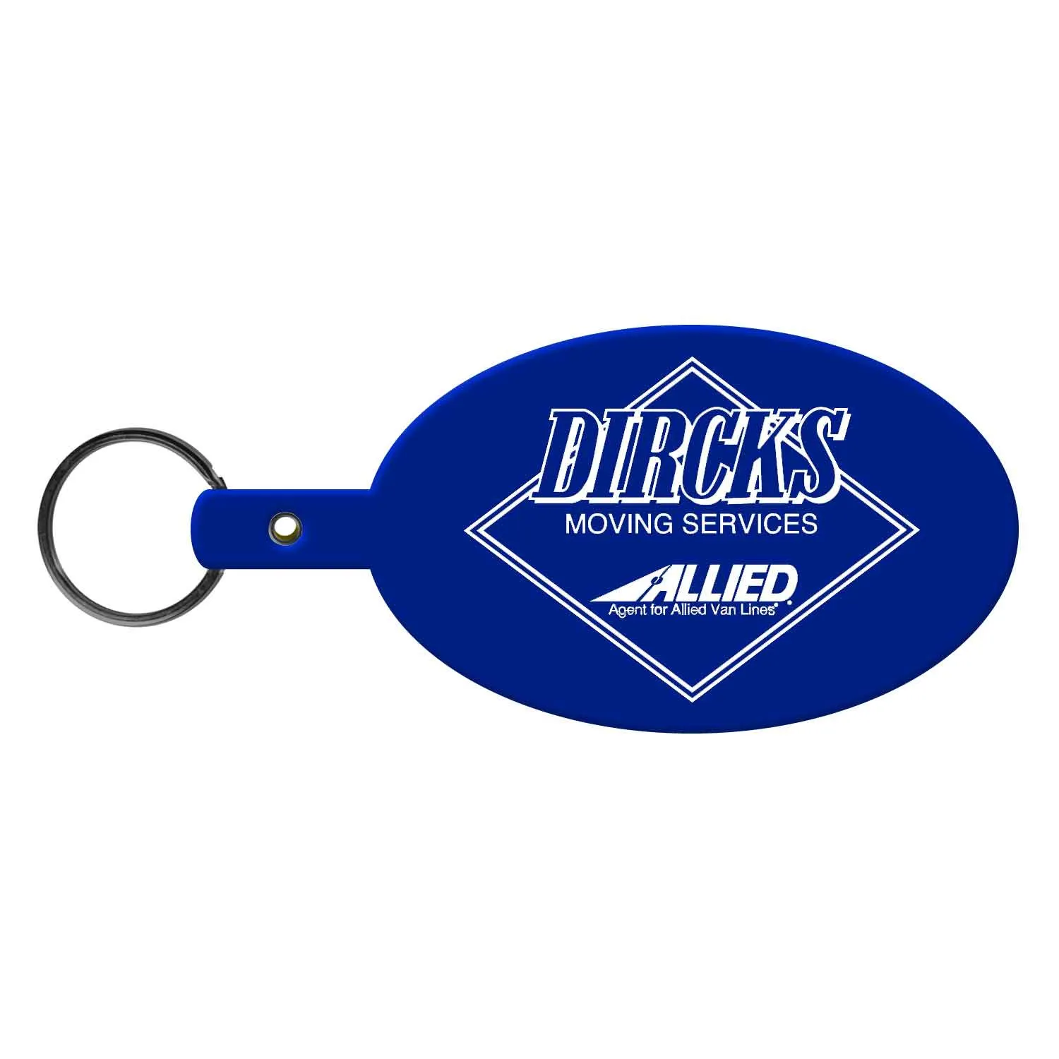 Custom Keychains Large Oval Flexible PVC - 3 7/8 in - product view 12