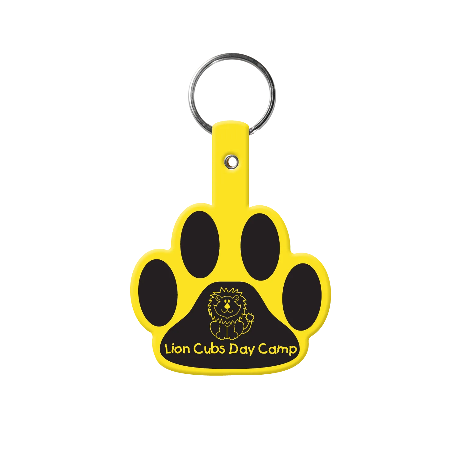 Custom Keychains Paw Print Flexible PVC - 2.6 x 1.9 in