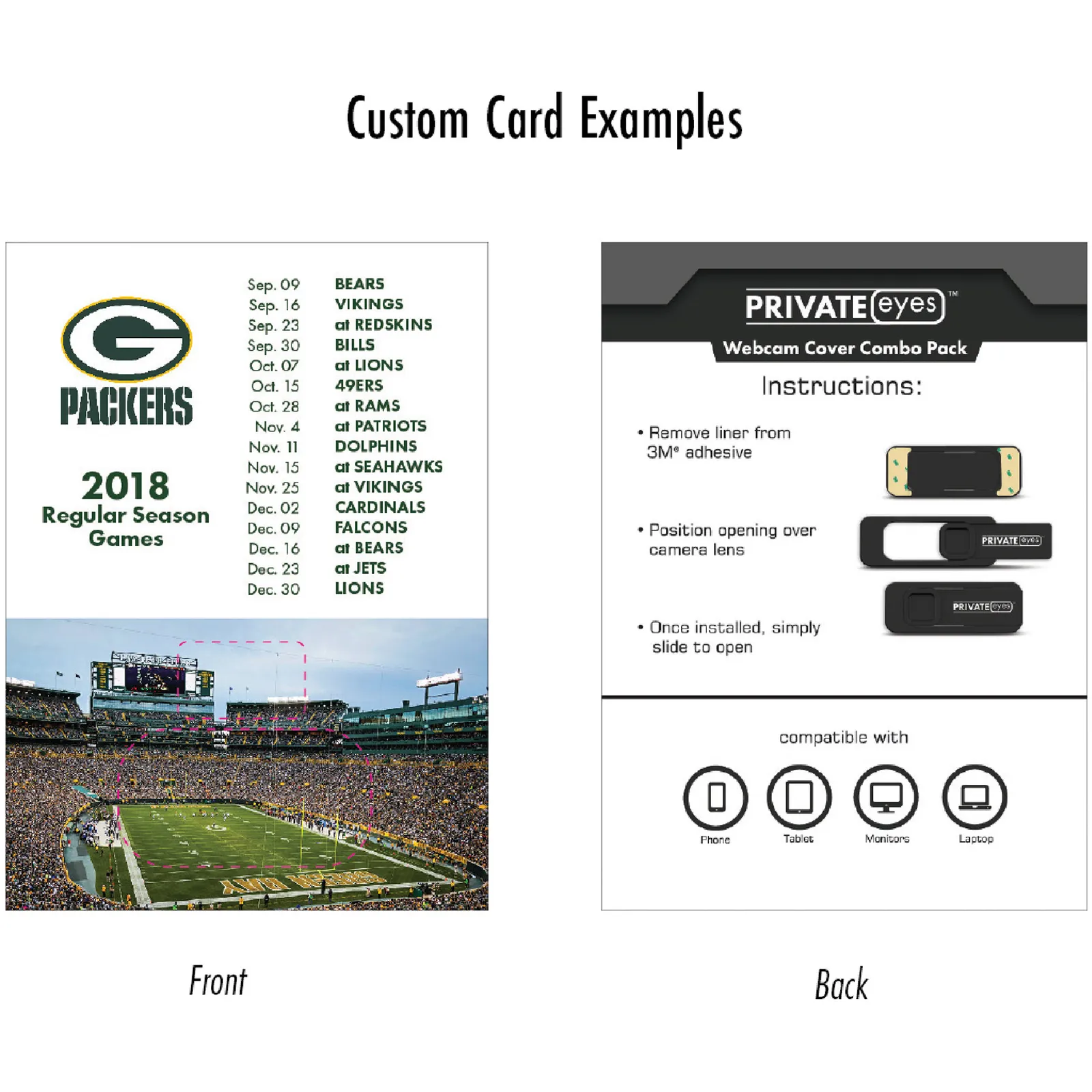 Webcam Privacy Cover Sliding Standard and Mini Black - 1.5 x 0.6 in - product view 4