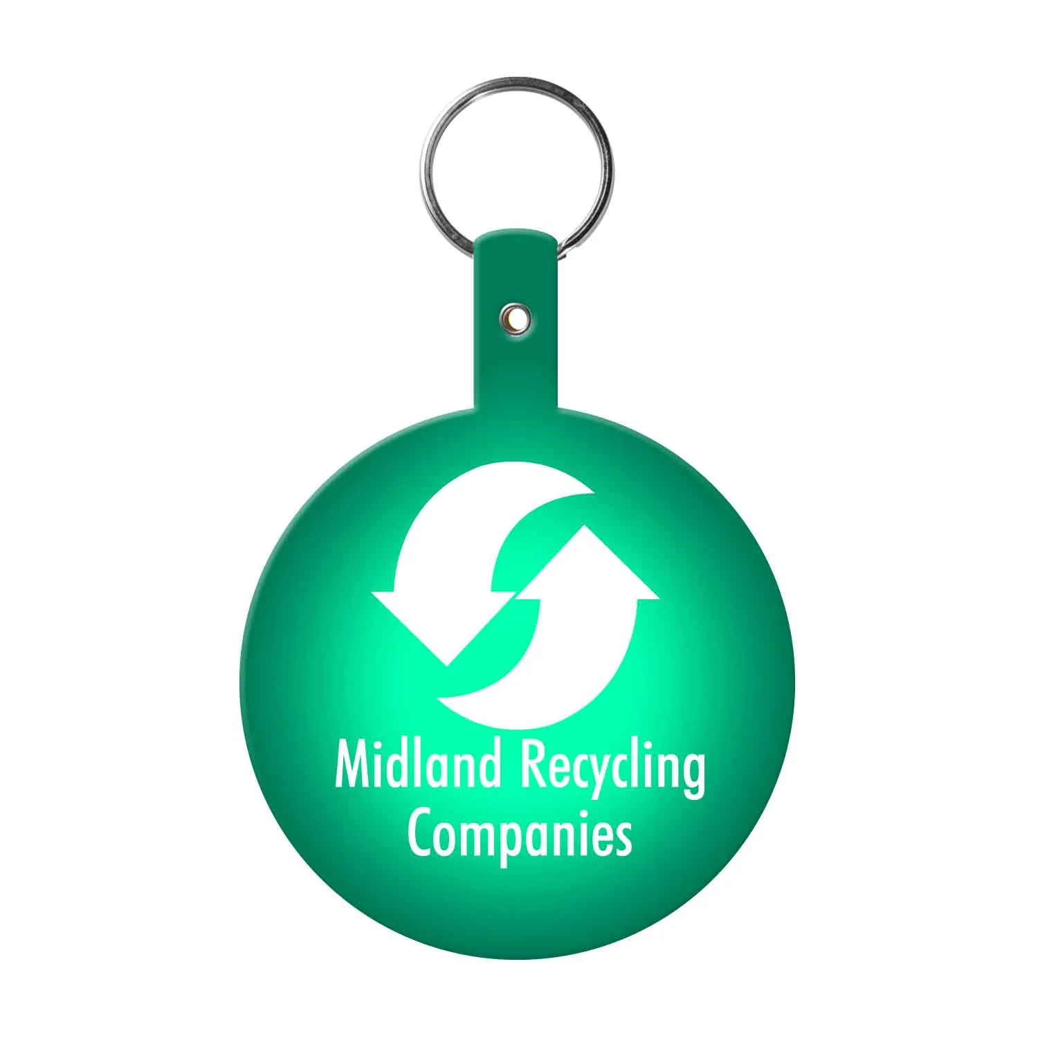 Custom Keychains Large Circle Flexible PVC - 2.7 x 3.3 in - product view 7