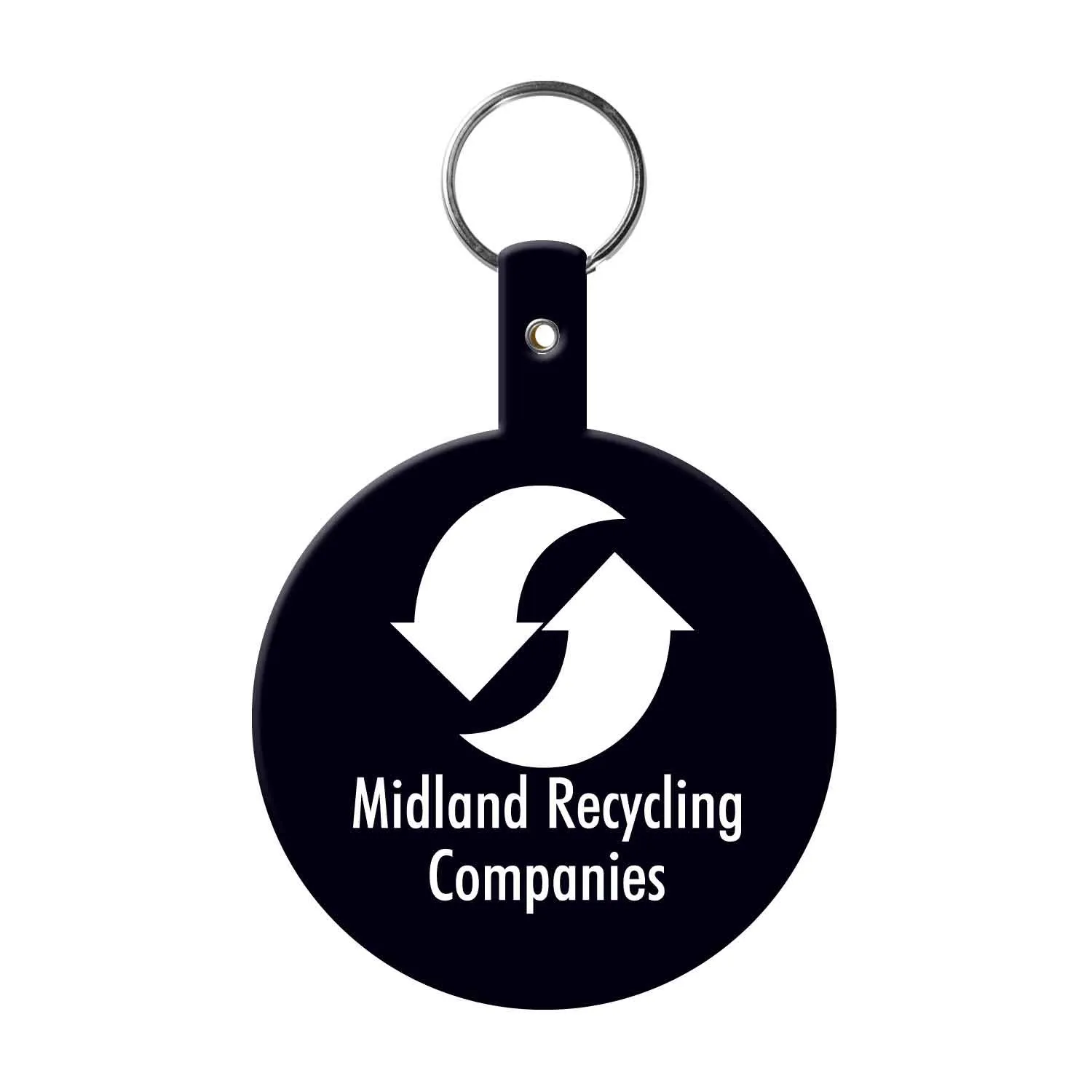 Custom Keychains Large Circle Flexible PVC - 2.7 x 3.3 in - product view 9