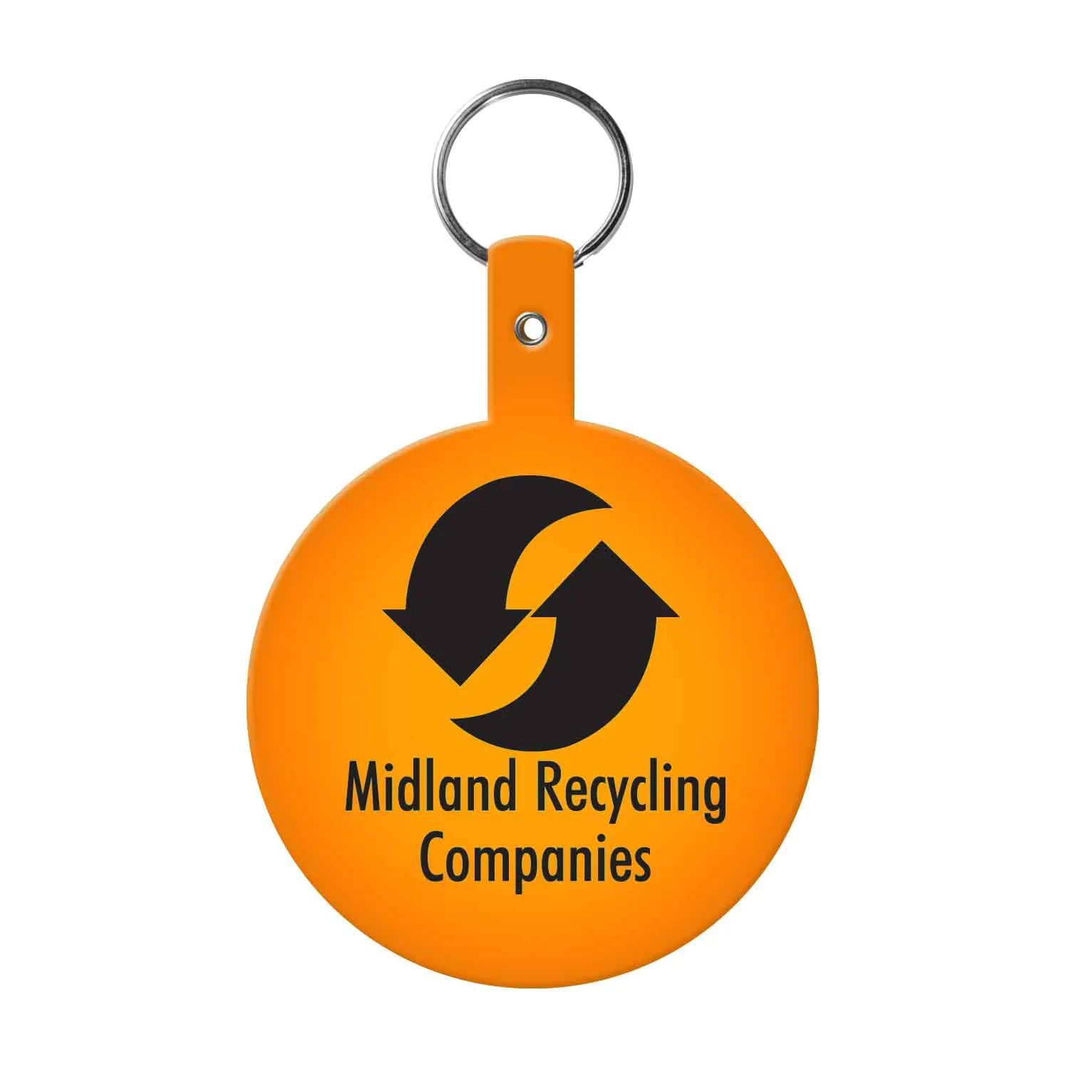 Custom Keychains Large Circle Flexible PVC - 2.7 x 3.3 in - product view 12