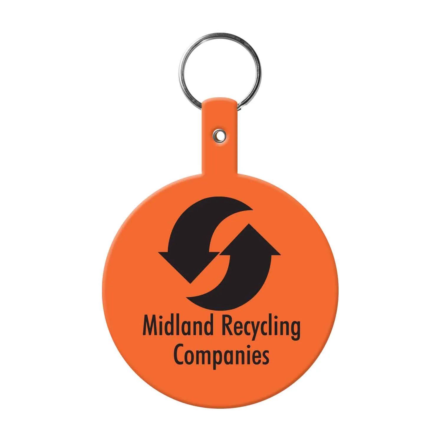 Custom Keychains Large Circle Flexible PVC - 2.7 x 3.3 in - product view 14