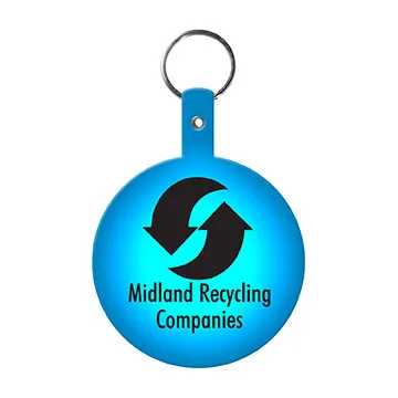 Custom Keychains Large Circle Flexible PVC - 2.7 x 3.3 in - product view 18