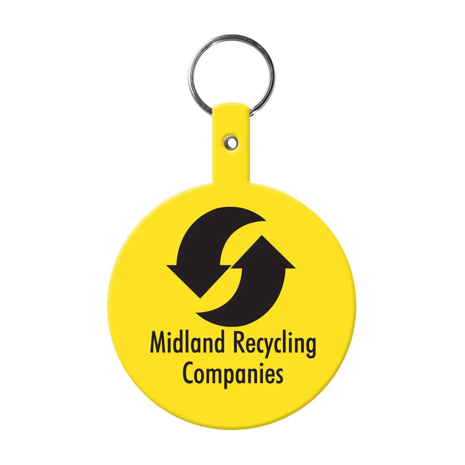 Custom Keychains Large Circle Flexible PVC - 2.7 x 3.3 in - product view 19