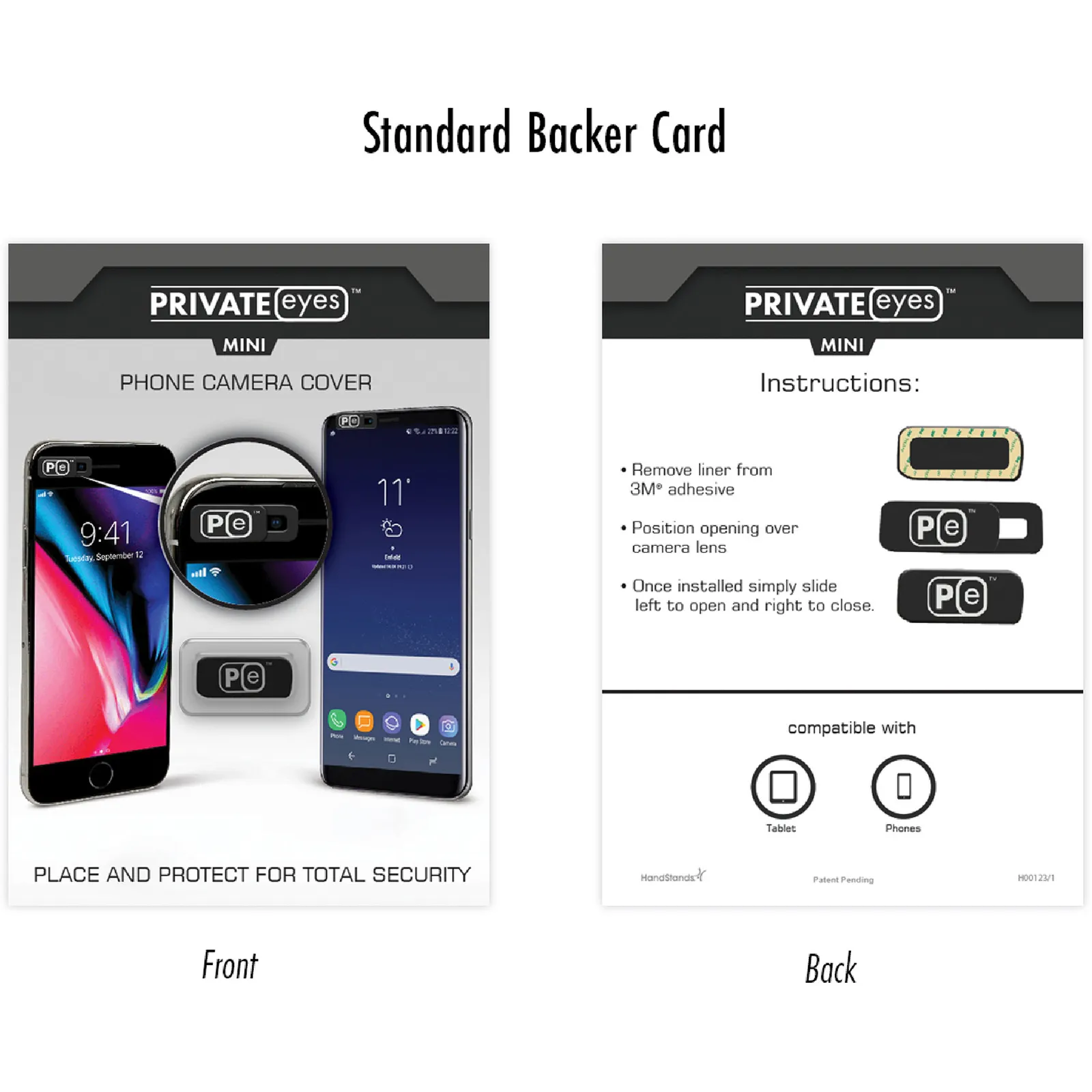 Webcam Privacy Cover Mini Sliding Phone Camera - 0.75 x 0.6 in