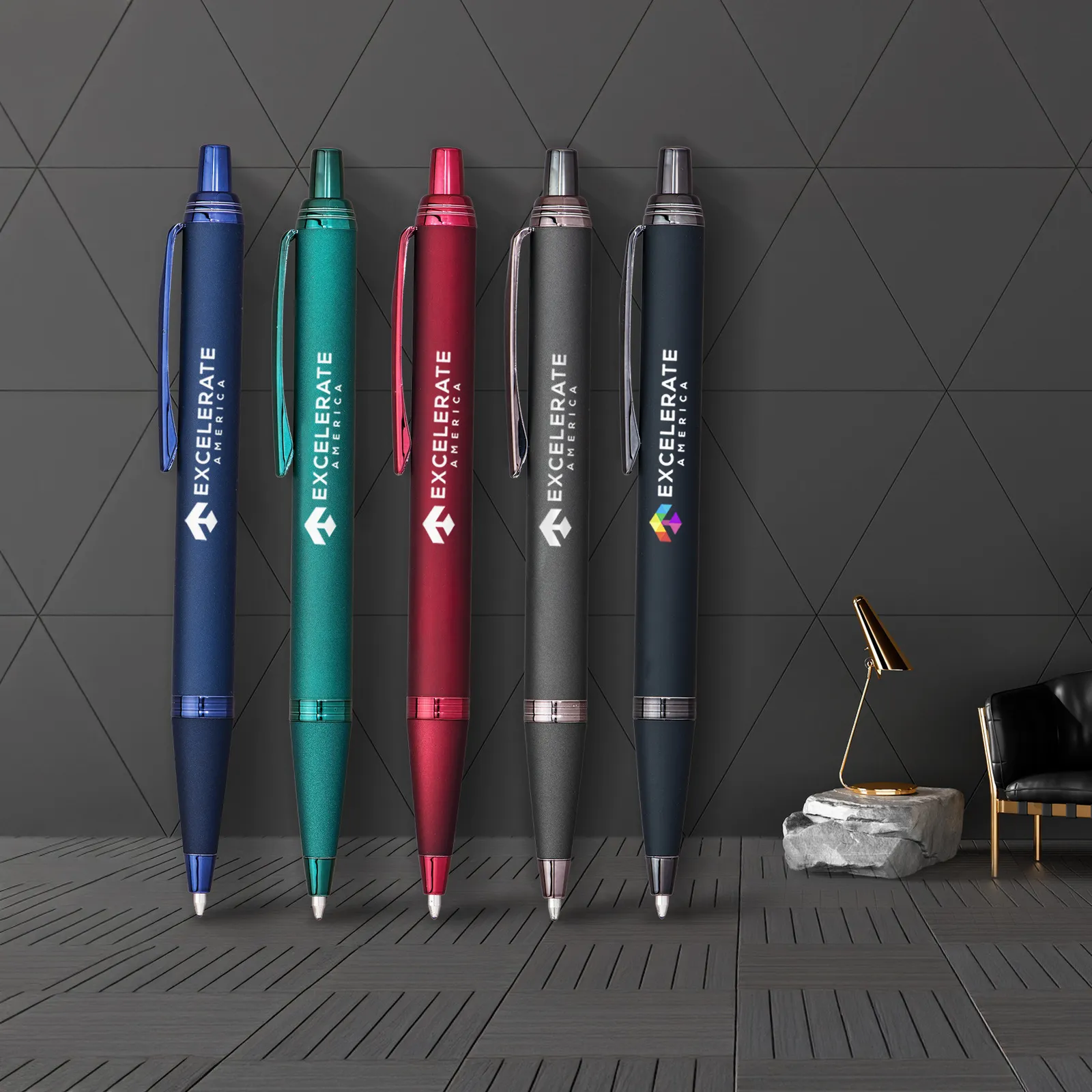 Pen European Style Aluminum Jewel Tone - 5.3 in