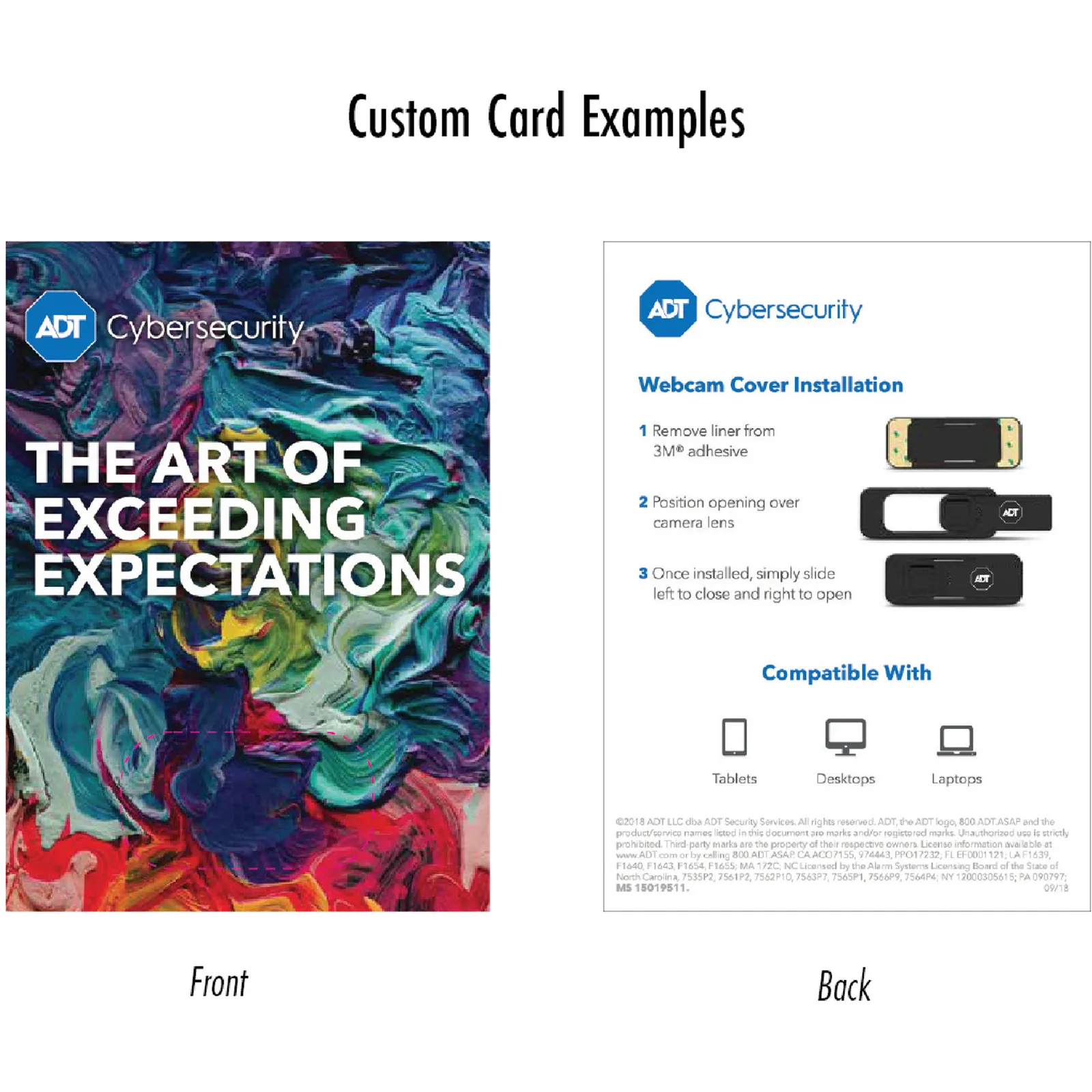 Webcam Cover Sliding Privacy Blister Pack - 1.5 in - product view 2