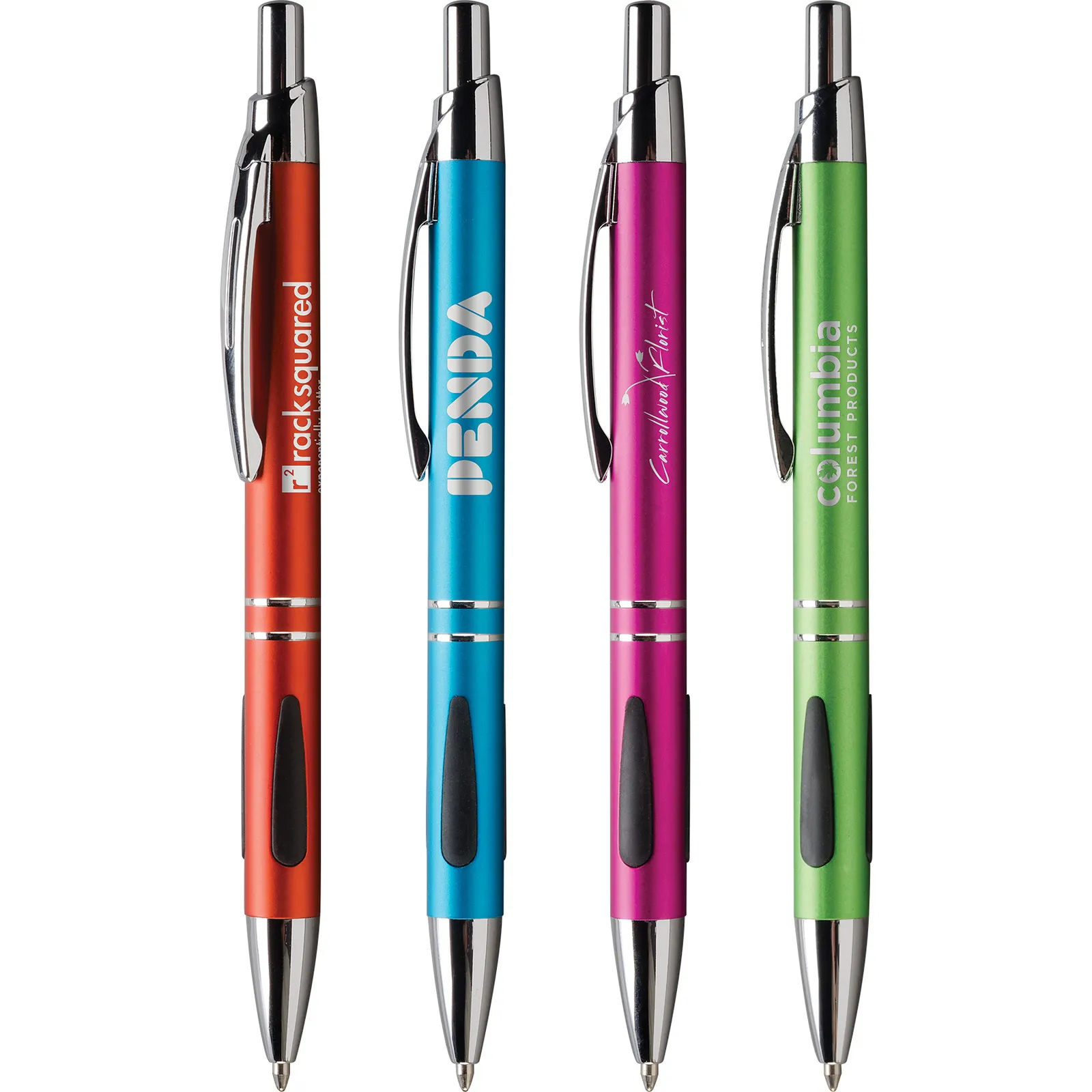 Metal Pen with Brushed Finish and Teardrop Grippers