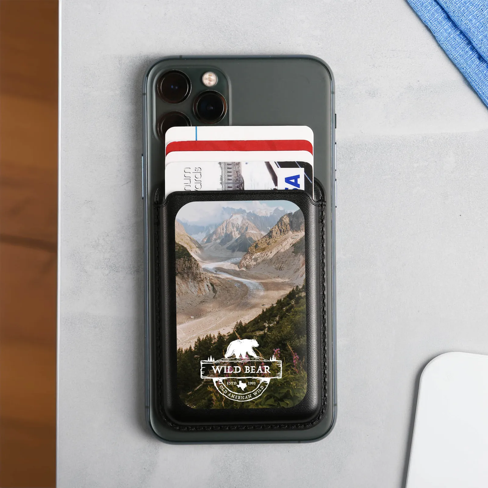 Phone Wallet Magnetic Recycled PU - 2.5 x 4.5 in