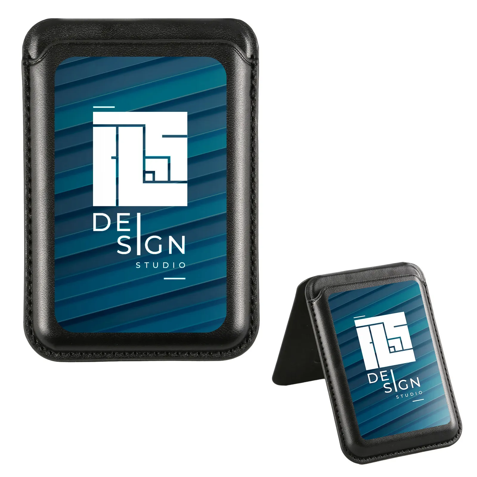 Phone Wallet Magnetic Stand Recycled PU - 2.5 x 3.5 in - product view 8