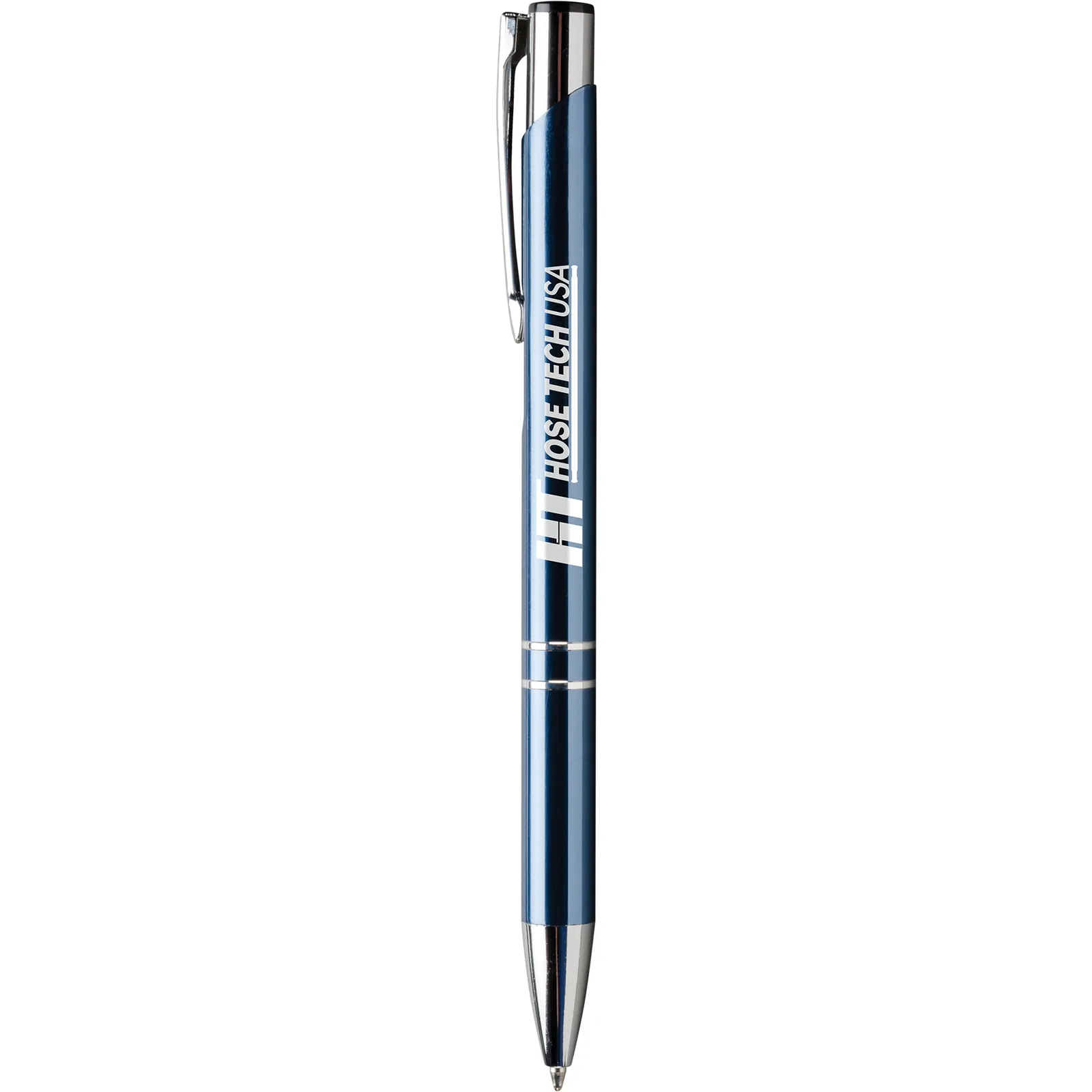 Executive Metal Pen High Gloss Silver Accents - 5.4 in - product view 2
