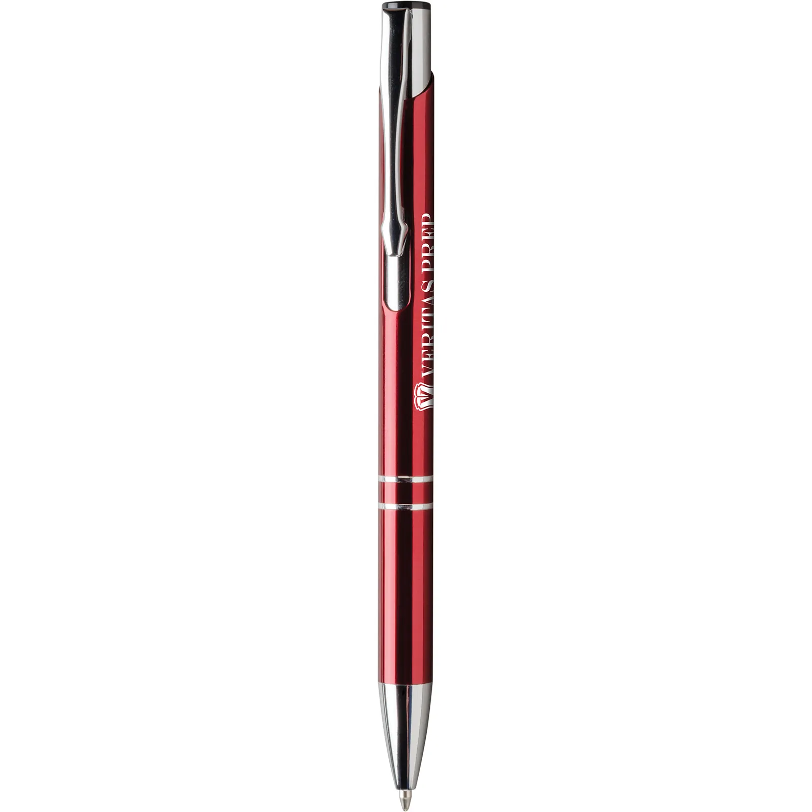 Executive Metal Pen High Gloss Silver Accents - 5.4 in - product view 4